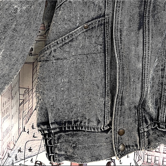 Vintage unisex acid wash jean jacket size S/M - Picture 5 of 11